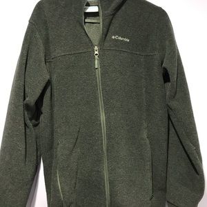 Columbia gray zip-up sweater